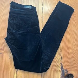 AG Black Velvet Leggings